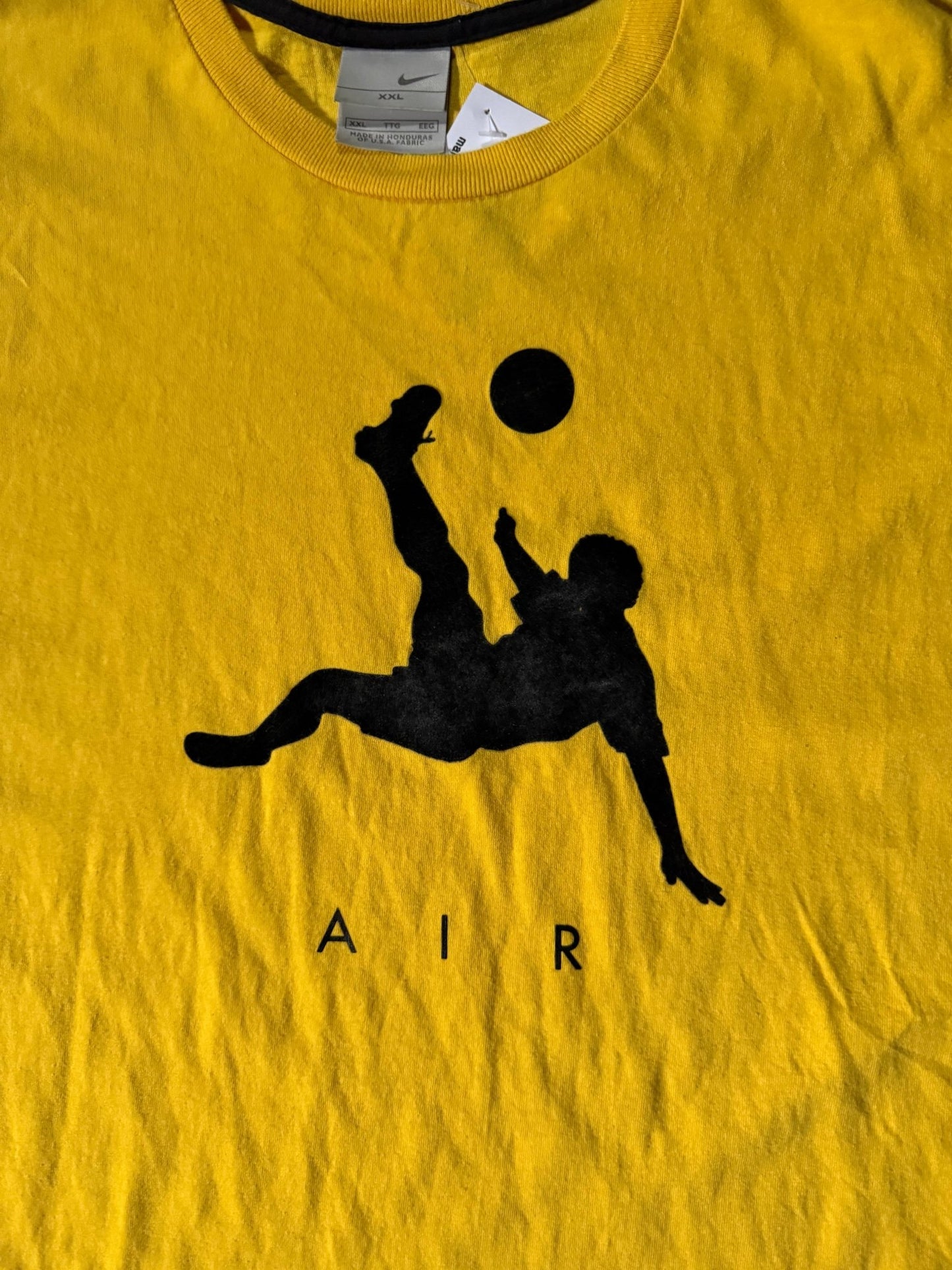 90's Vintage Nike Soccer Yellow T-Shirt -XXL - XXL | Martin City Vintage