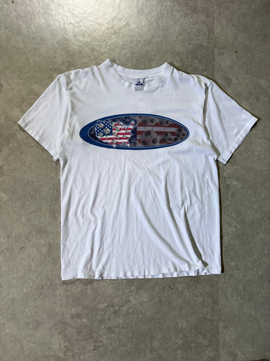 1998 Vintage FIFA World Cup USA White T-Shirt -L - L | Martin City Vintage