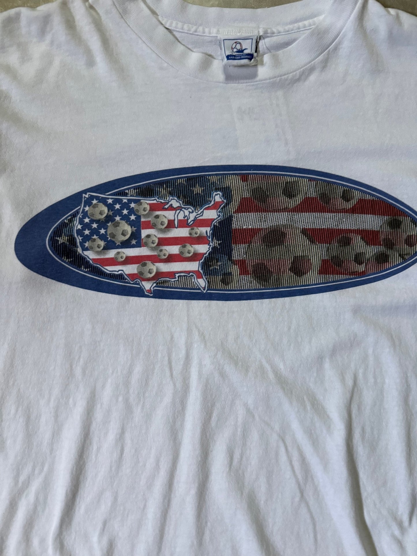 1998 Vintage FIFA World Cup USA White T-Shirt -L - L | Martin City Vintage