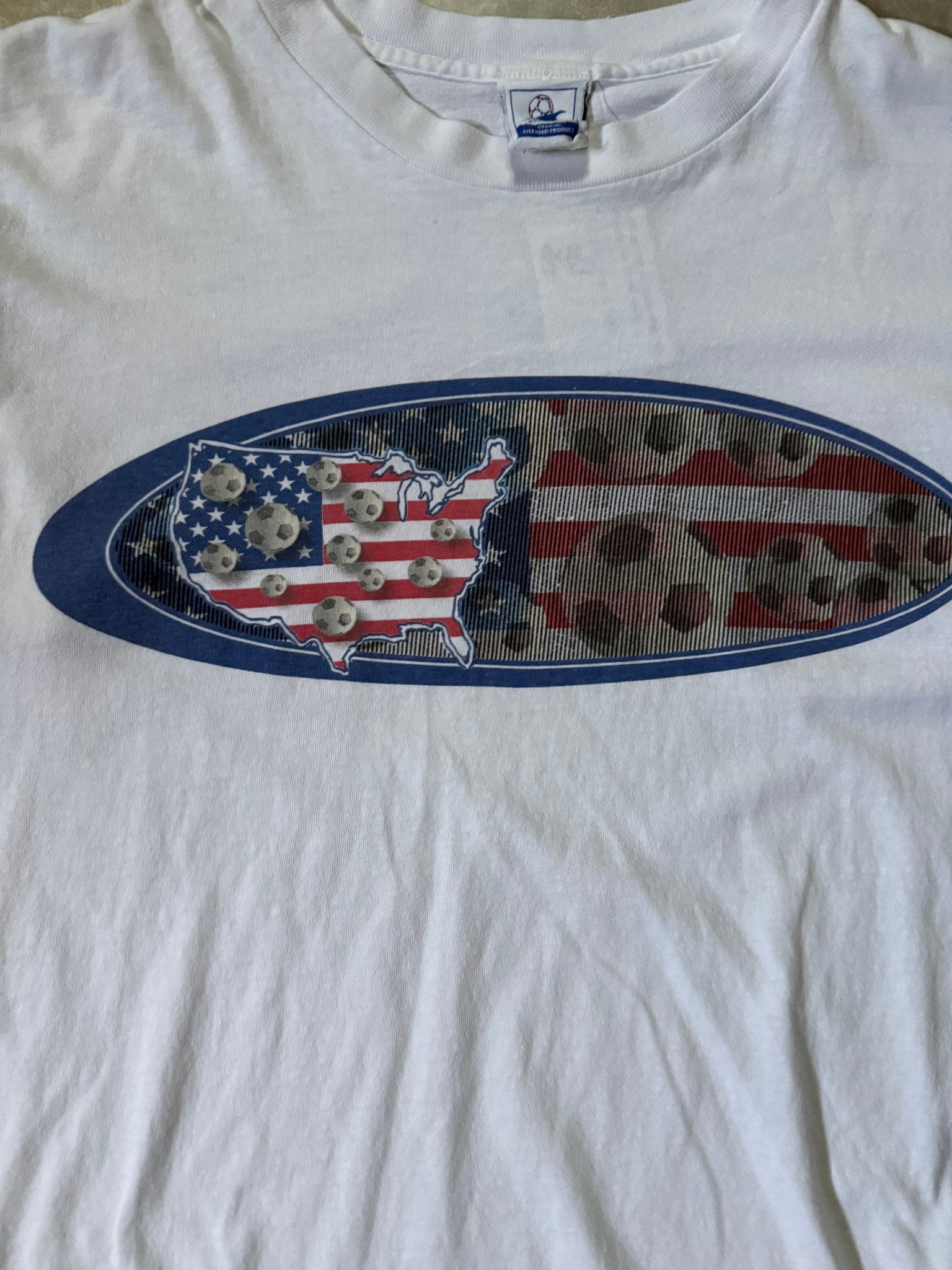 1998 Vintage FIFA World Cup USA White T-Shirt -L - L | Martin City Vintage