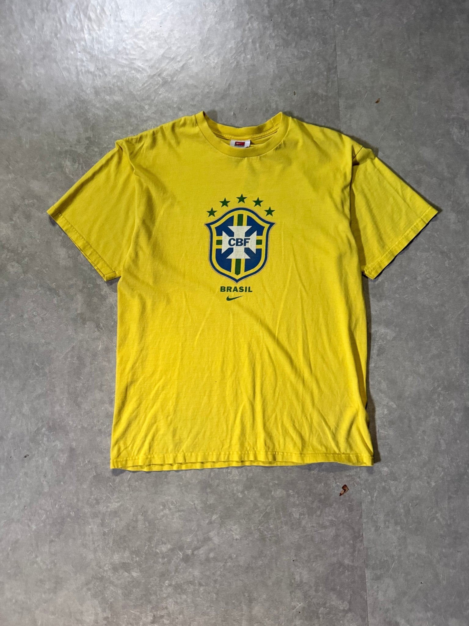 2000's Vintage Brazil Soccer Nike Yellow T-Shirt -M - M | Martin City Vintage