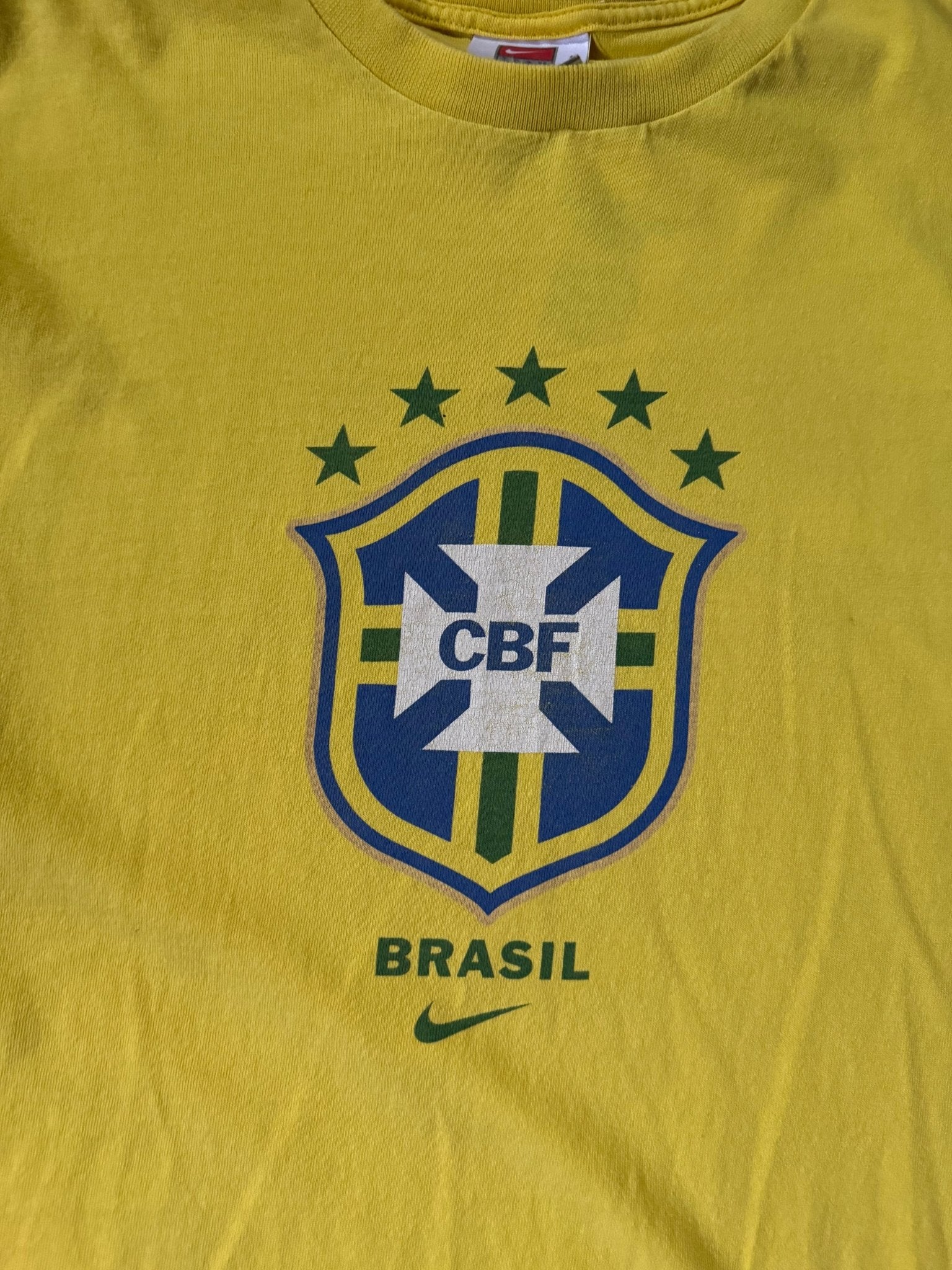 2000's Vintage Brazil Soccer Nike Yellow T-Shirt -M - M | Martin City Vintage