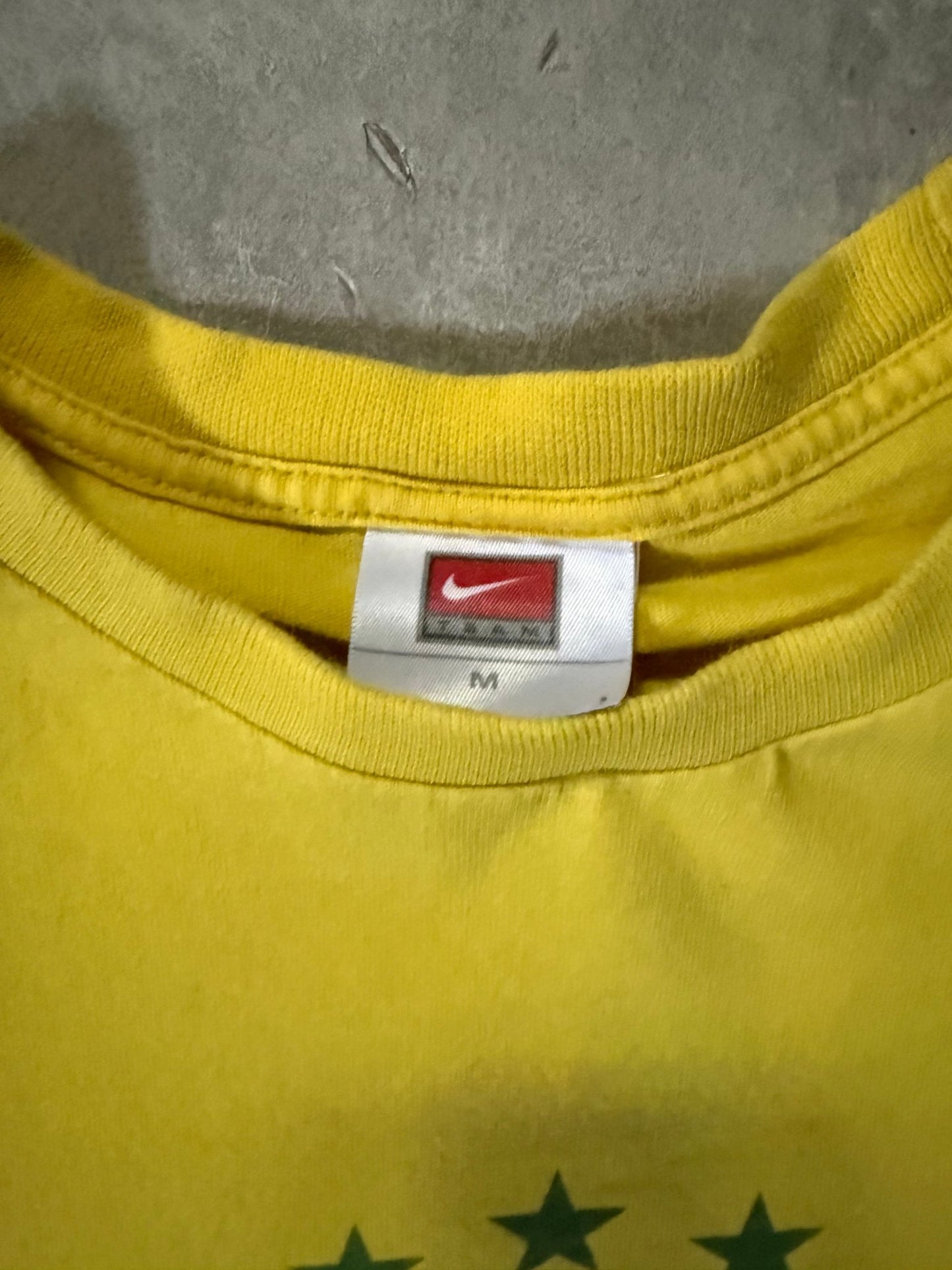 2000's Vintage Brazil Soccer Nike Yellow T-Shirt -M - M | Martin City Vintage