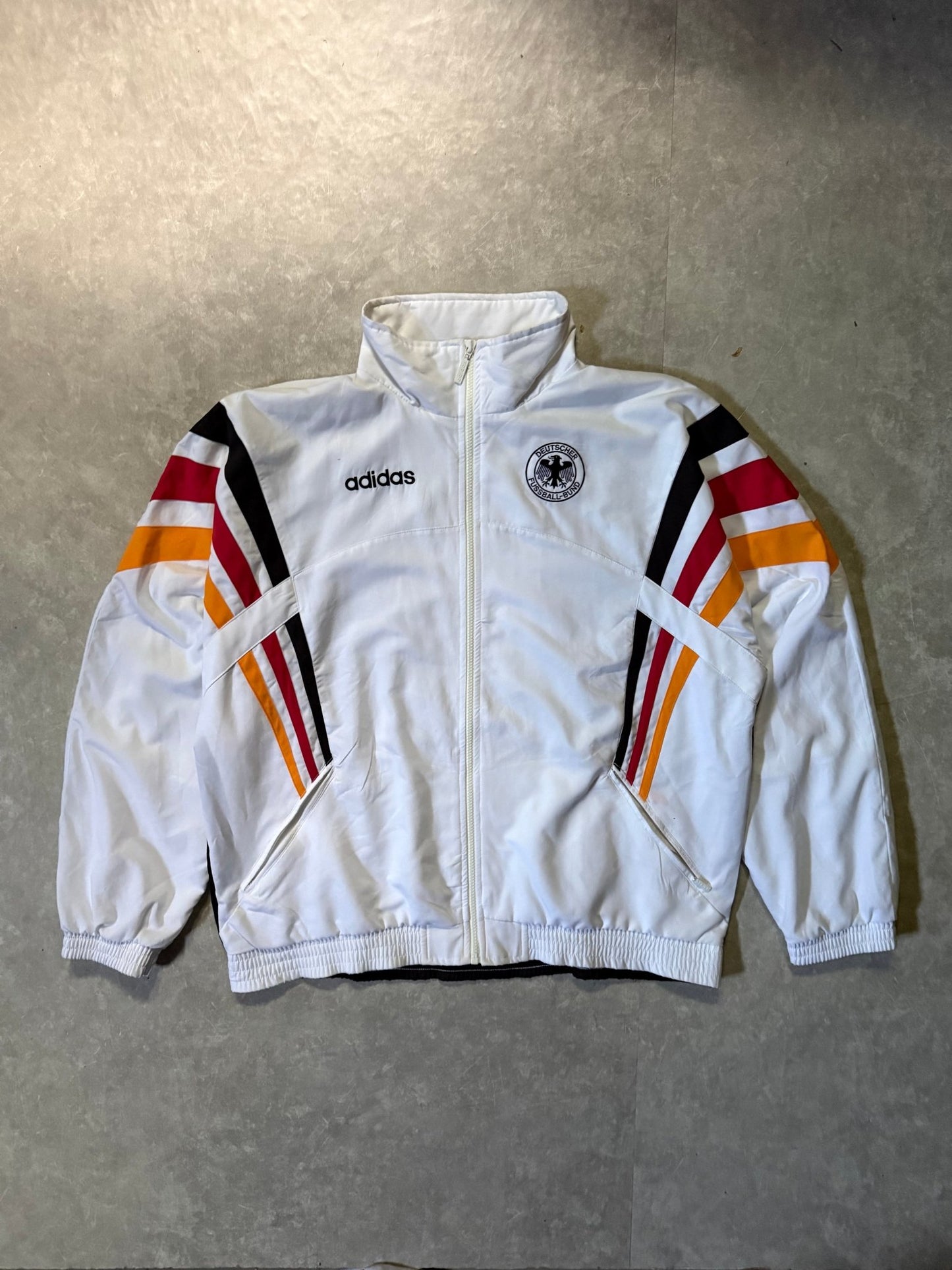 90's Vintage Germany World Cup Soccer White Zip Up -XL - XL | Martin City Vintage