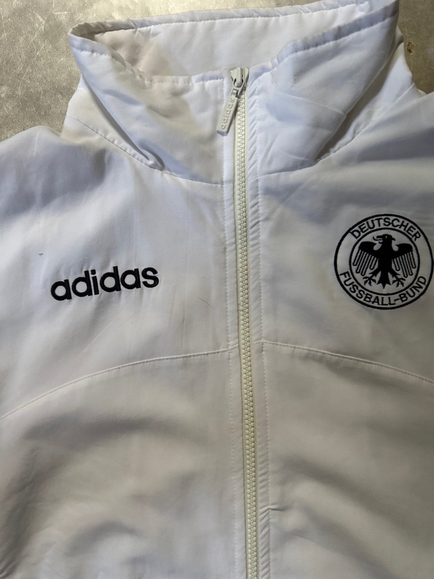 90's Vintage Germany World Cup Soccer White Zip Up -XL - XL | Martin City Vintage
