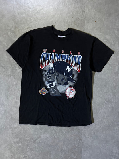 90's Vintage Yankees World Series Black T-Shirt -L - L | Martin City Vintage