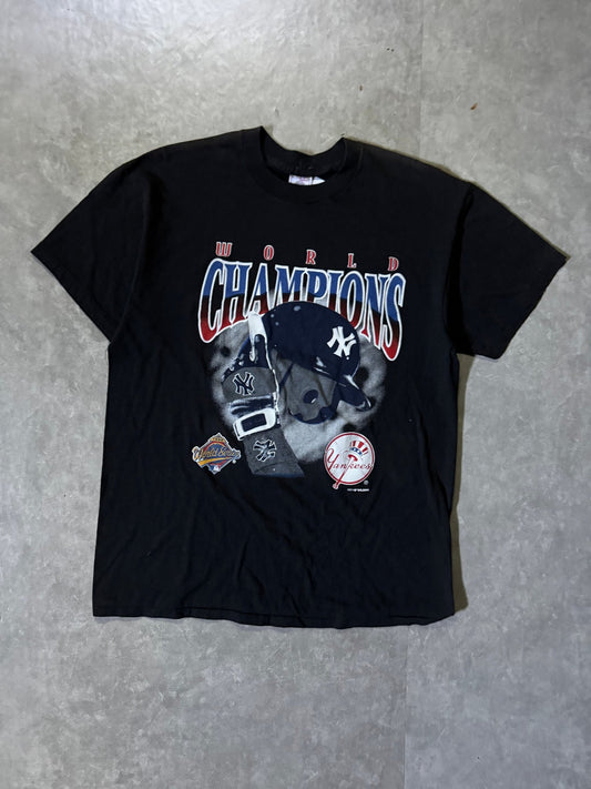 90's Vintage Yankees World Series Black T-Shirt -L - L | Martin City Vintage