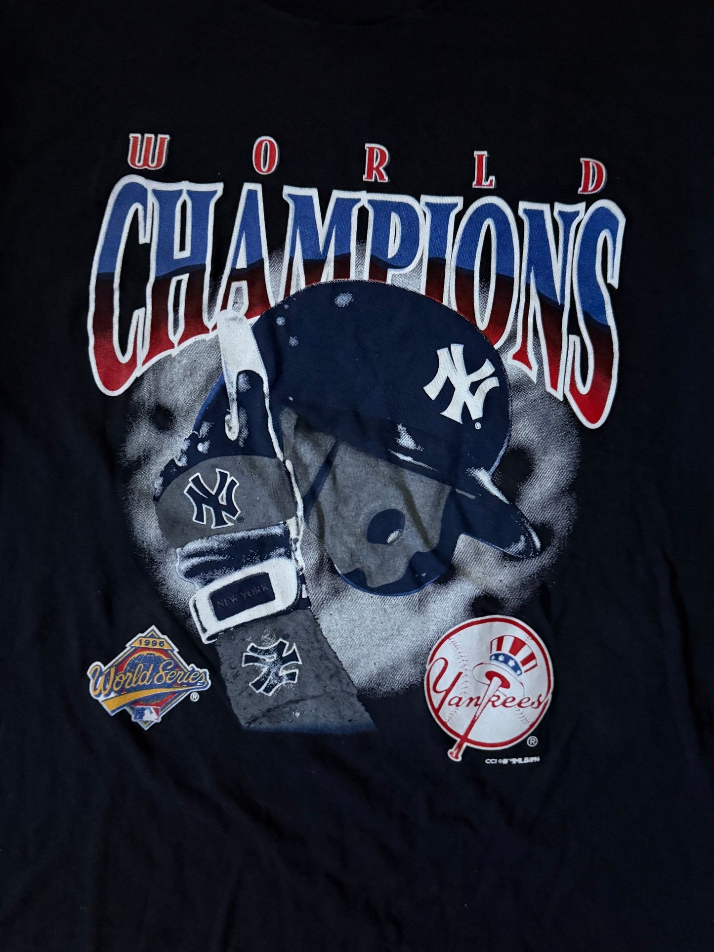 90's Vintage Yankees World Series Black T-Shirt -L - L | Martin City Vintage