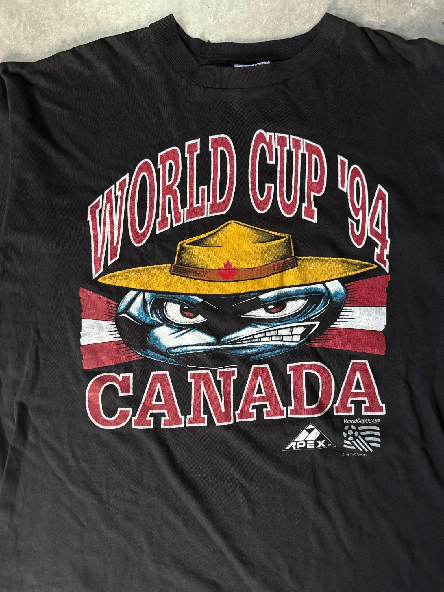 1994 Vintage FIFA World Cup Canada Black T-Shirt -M - M | Martin City Vintage