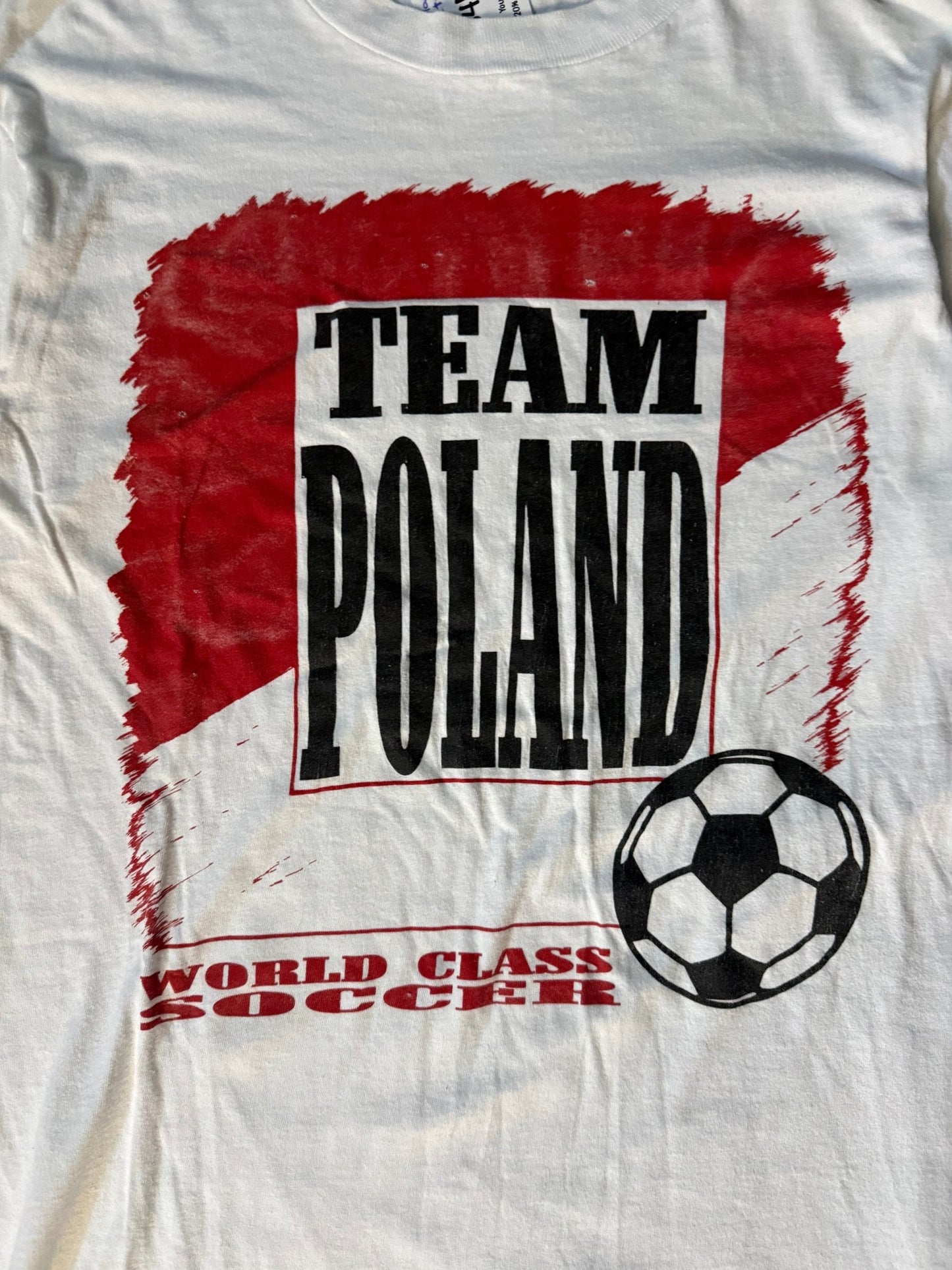 90's Vintage Poland Fifa World Cup White T-Shirt -M - M | Martin City Vintage