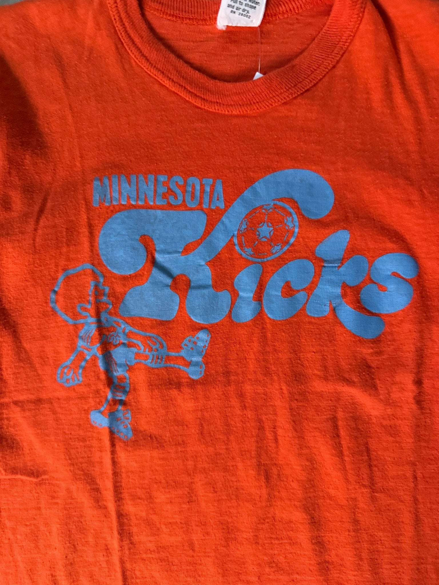 70's Vintage Minnesota Kicks Soccer Orange T-Shirt -S - S | Martin City Vintage