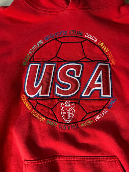 90's Vintage Soccer USA Hoodie -L - L | Martin City Vintage