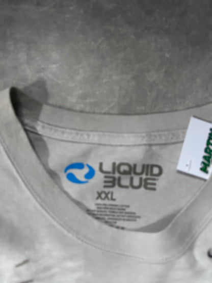 Kansas City Royals Liquid Blue Beige T Shirt - XXL - XXL | Martin City Vintage