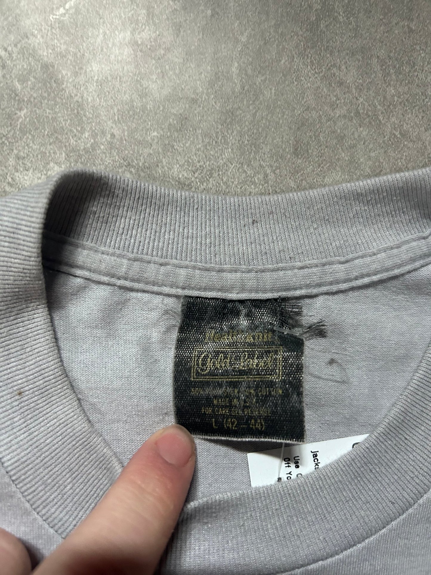 1985 Vintage Kansas City Royals World Series Champs Gray T Shirt - L - L | Martin City Vintage