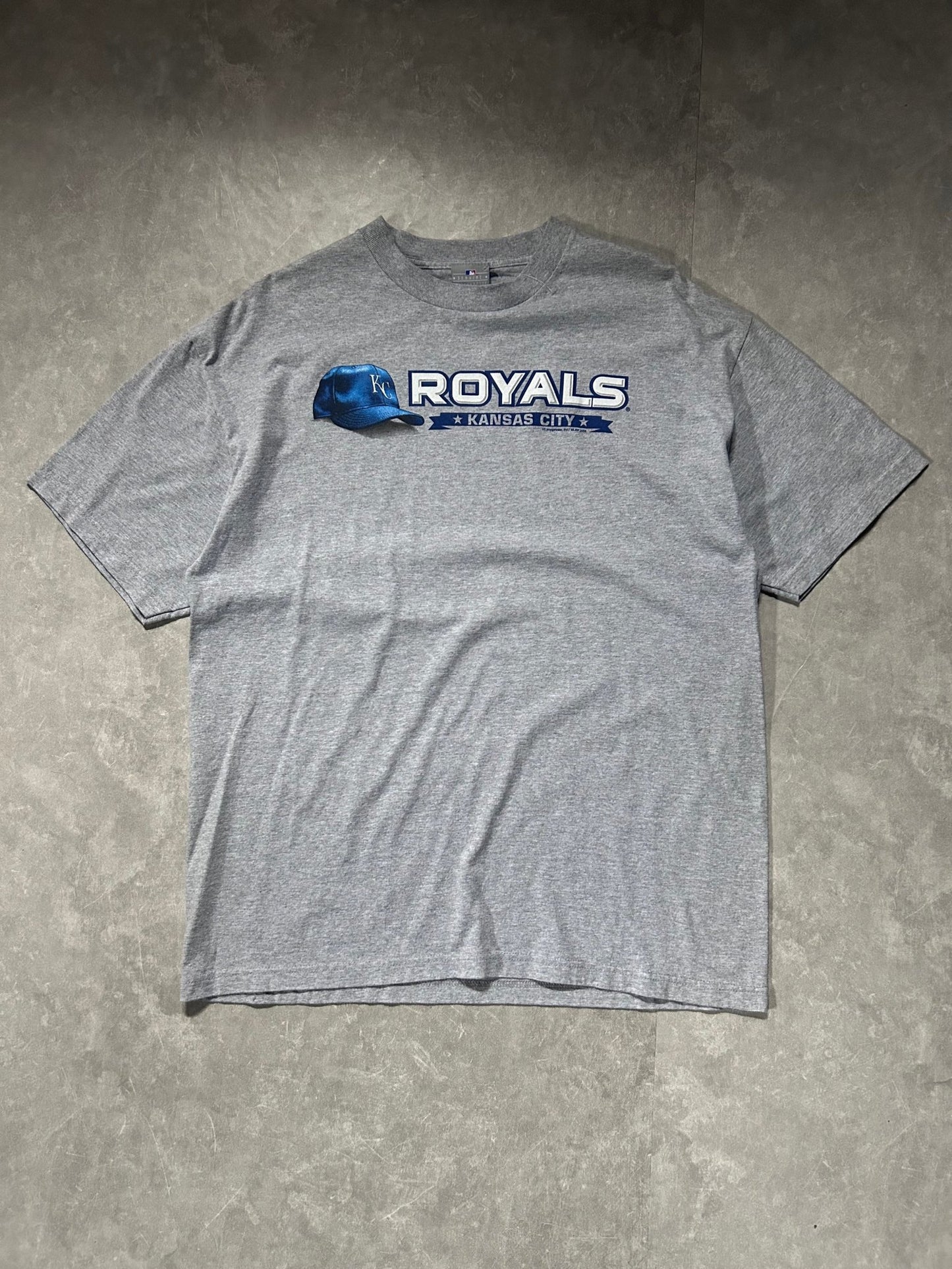 2000s Vintage Kansas City Royals Grey Hat T Shirt - XL - XL | Martin City Vintage