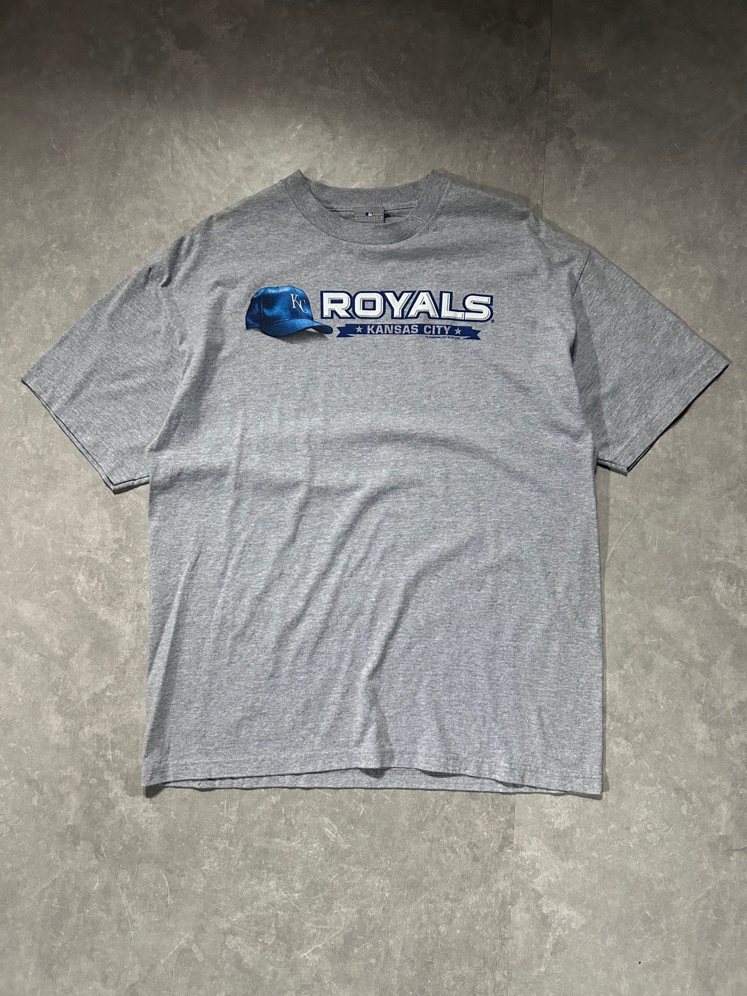 2000s Vintage Kansas City Royals Grey Hat T Shirt - XL - XL | Martin City Vintage