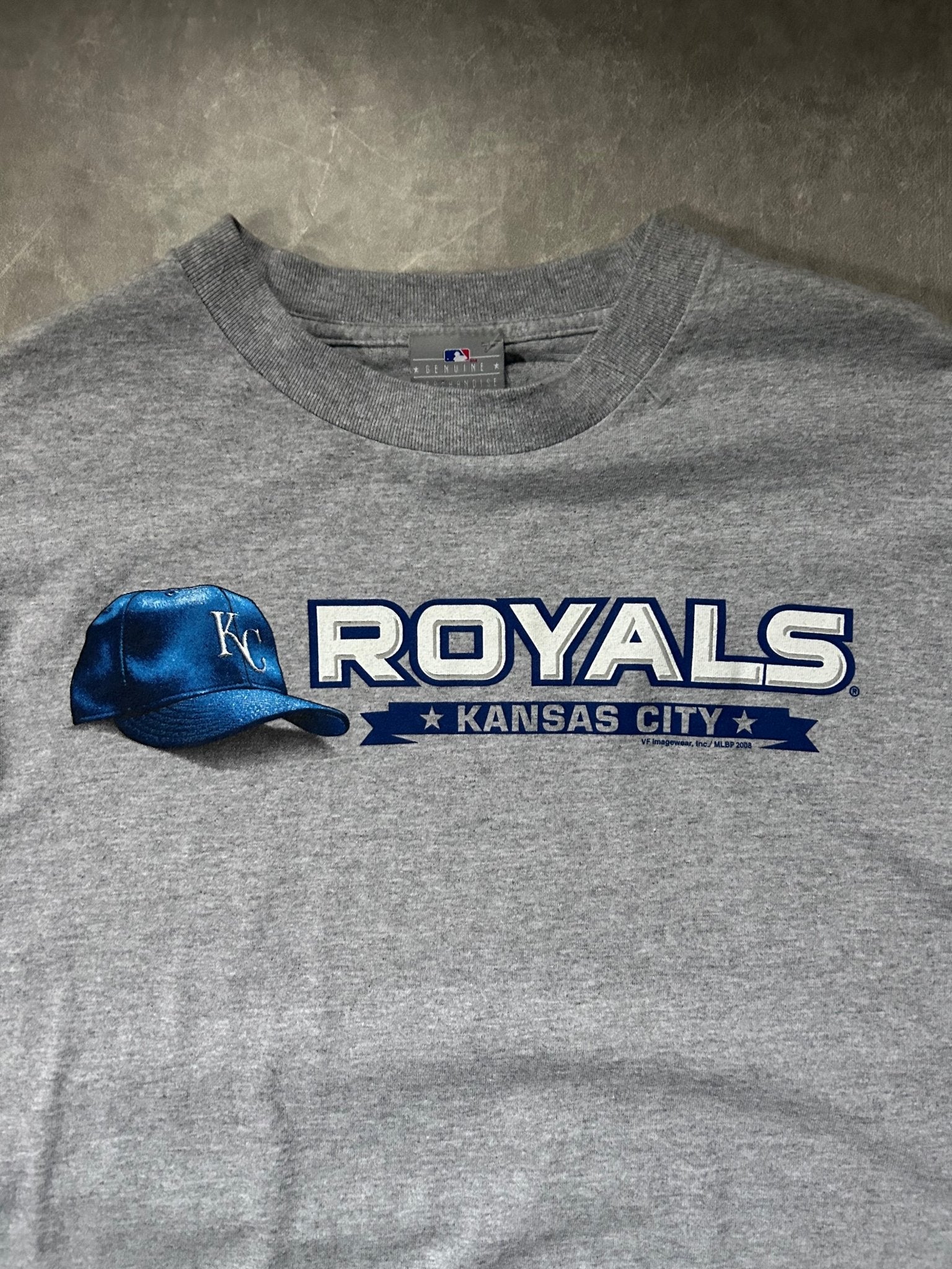 2000s Vintage Kansas City Royals Grey Hat T Shirt - XL - XL | Martin City Vintage