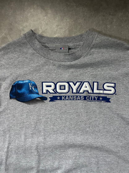 2000s Vintage Kansas City Royals Grey Hat T Shirt - XL - XL | Martin City Vintage