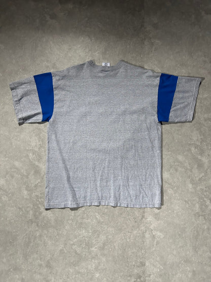 90s Vintage Kansas City Royals Logo Athletic Striped Sleeves Gray T Shirt - XL - XL | Martin City Vintage