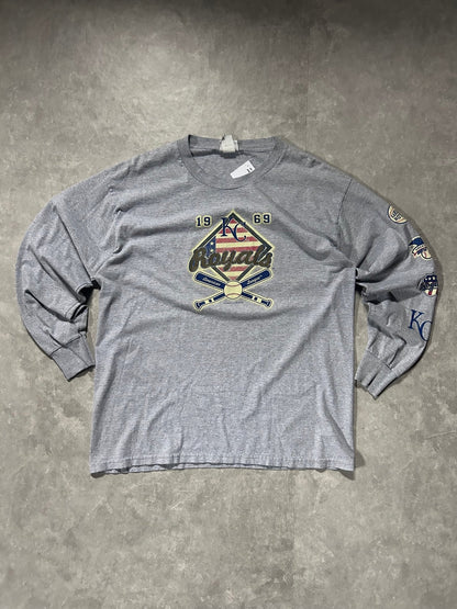 2000s Vintage Kansas City Royals Gray Long Sleeve Shirt - L - L | Martin City Vintage