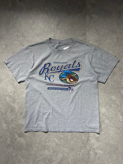 2003 Vintage Kansas City Royals Script Gray T Shirt - L - L | Martin City Vintage