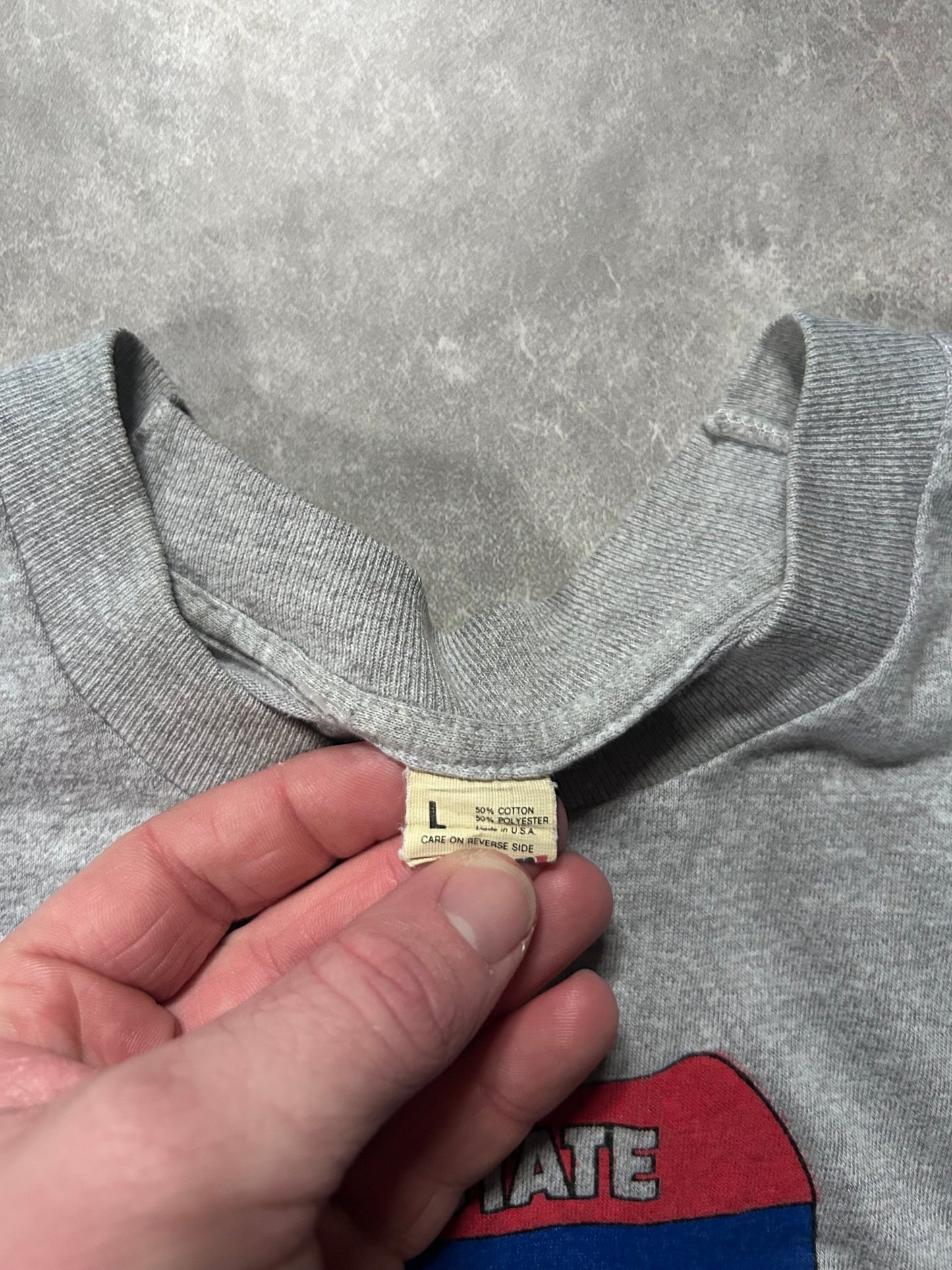 1985 vintage Kansas City Royals I - 70 Series Champs Gray T Shirt - L - L | Martin City Vintage