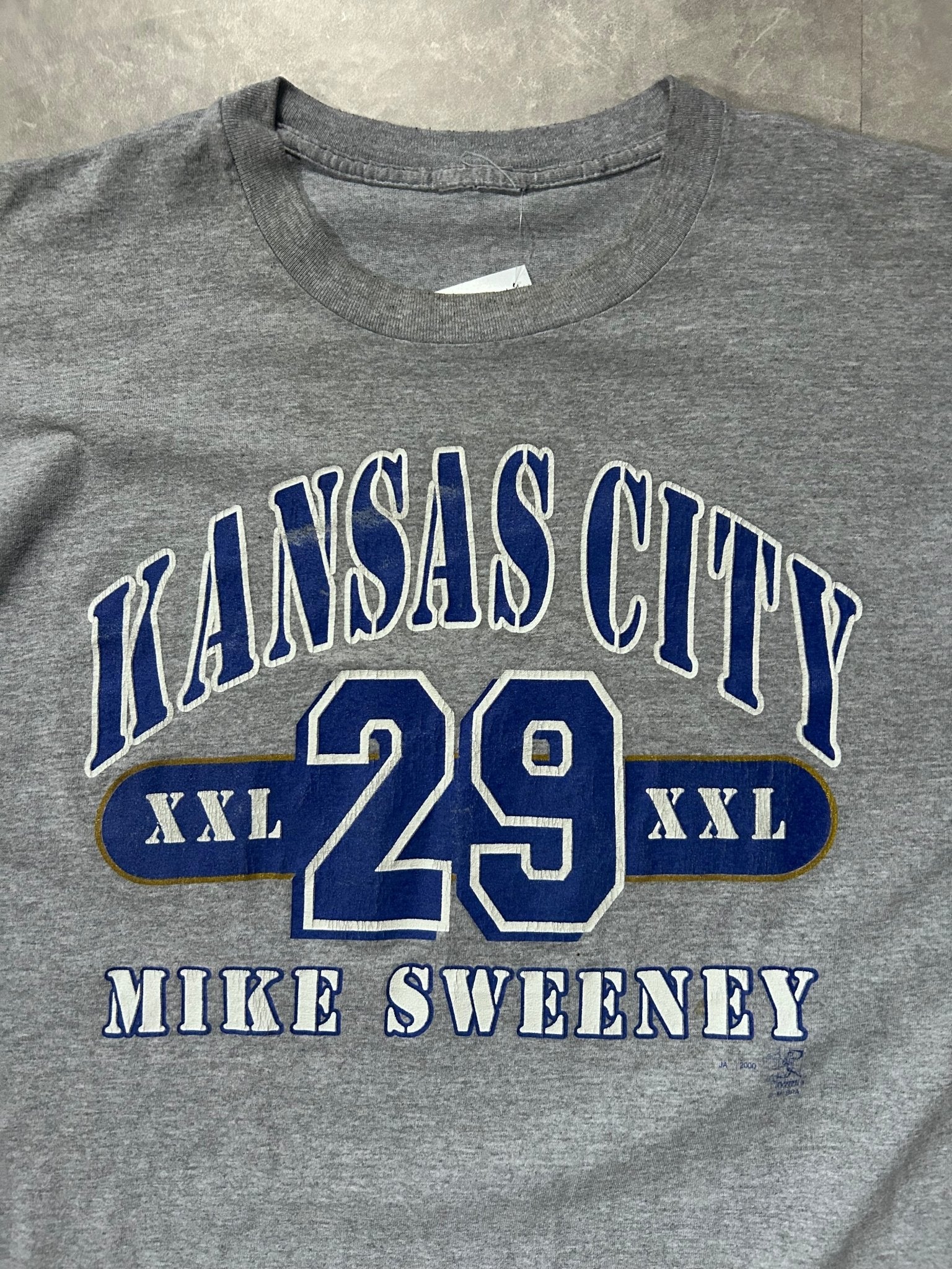 2000 Vintage Kansas City Mike Sweeney "XXL" Gray T Shirt - XL - XXL | Martin City Vintage