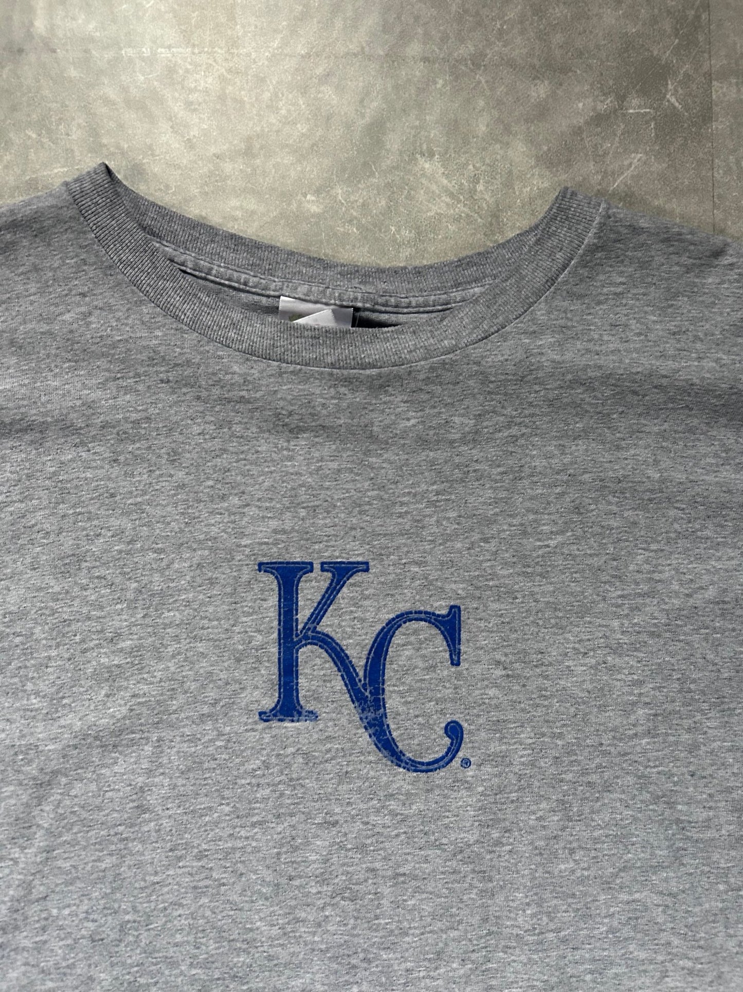 2000s Vintage Kansas City Royals Center Logo Grey T Shirt - XL - XL | Martin City Vintage