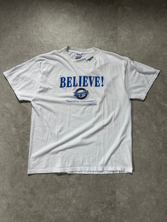 2000s Vintage Kansas City Royals Believe White T Shirt - XL - XL | Martin City Vintage