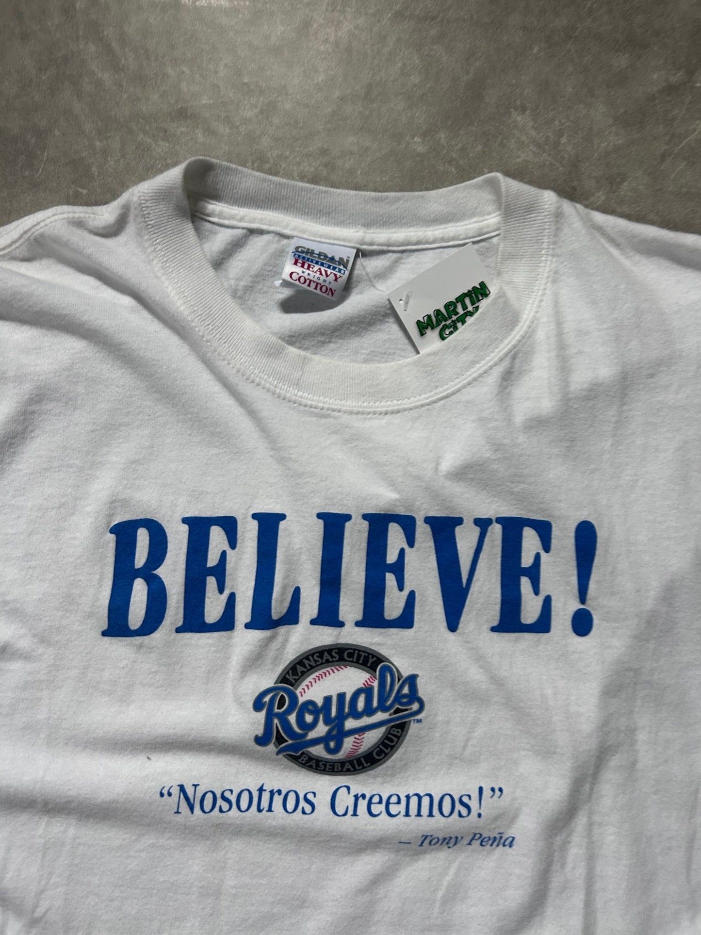 2000s Vintage Kansas City Royals Believe White T Shirt - XL - XL | Martin City Vintage