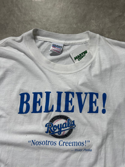 2000s Vintage Kansas City Royals Believe White T Shirt - XL - XL | Martin City Vintage