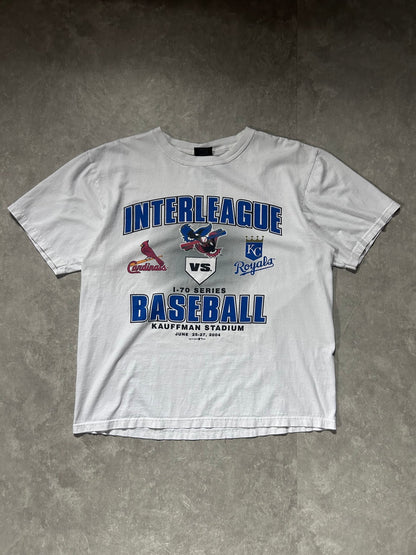 2004 Vintage Kansas City Royals St. Louis Cardinals I - 70 Series White T Shirt - L - L | Martin City Vintage