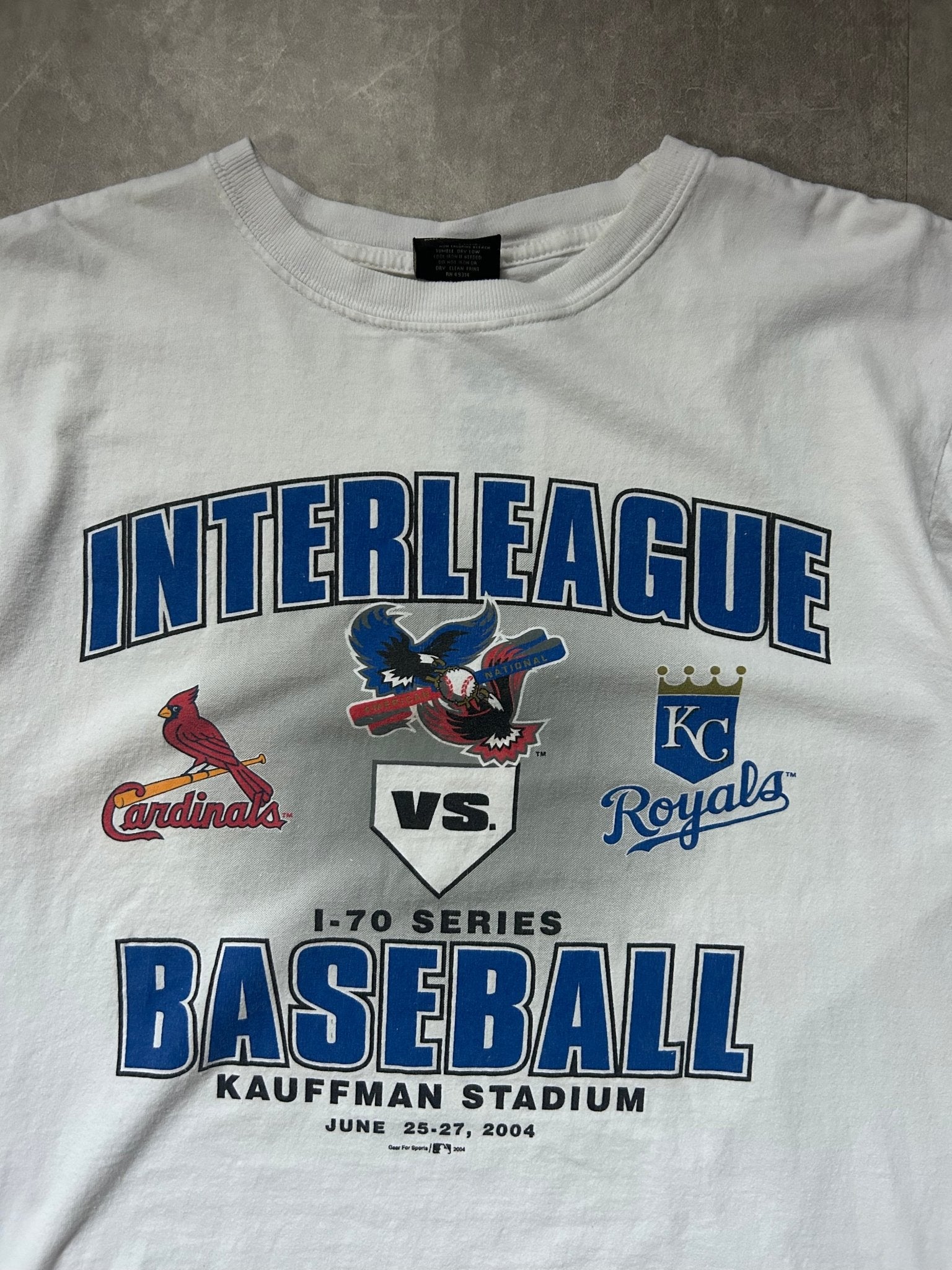 2004 Vintage Kansas City Royals St. Louis Cardinals I - 70 Series White T Shirt - L - L | Martin City Vintage