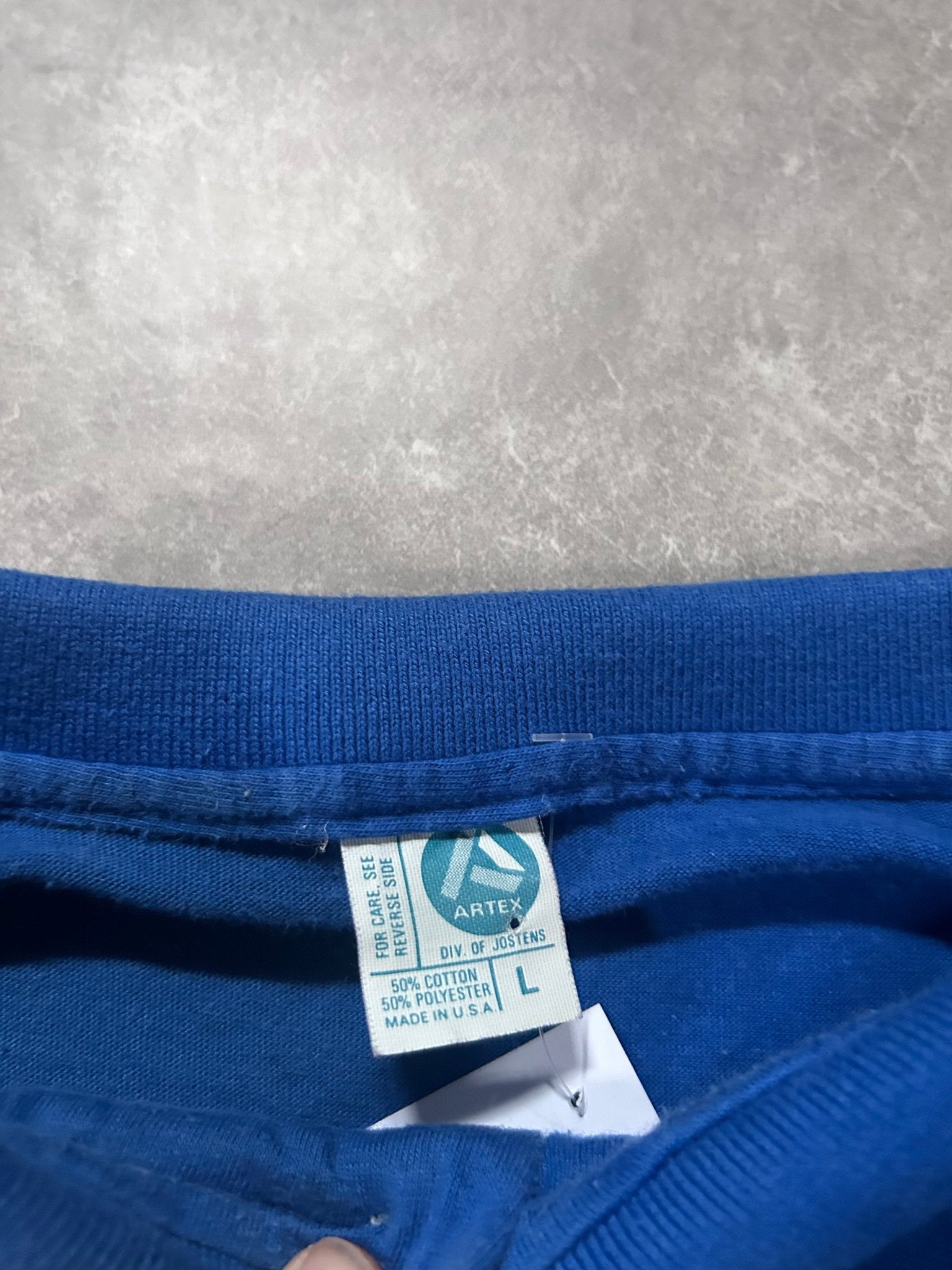 1985 Vintage Kansas City Royals World Series Champs Blue Polo Shirt - L - L | Martin City Vintage