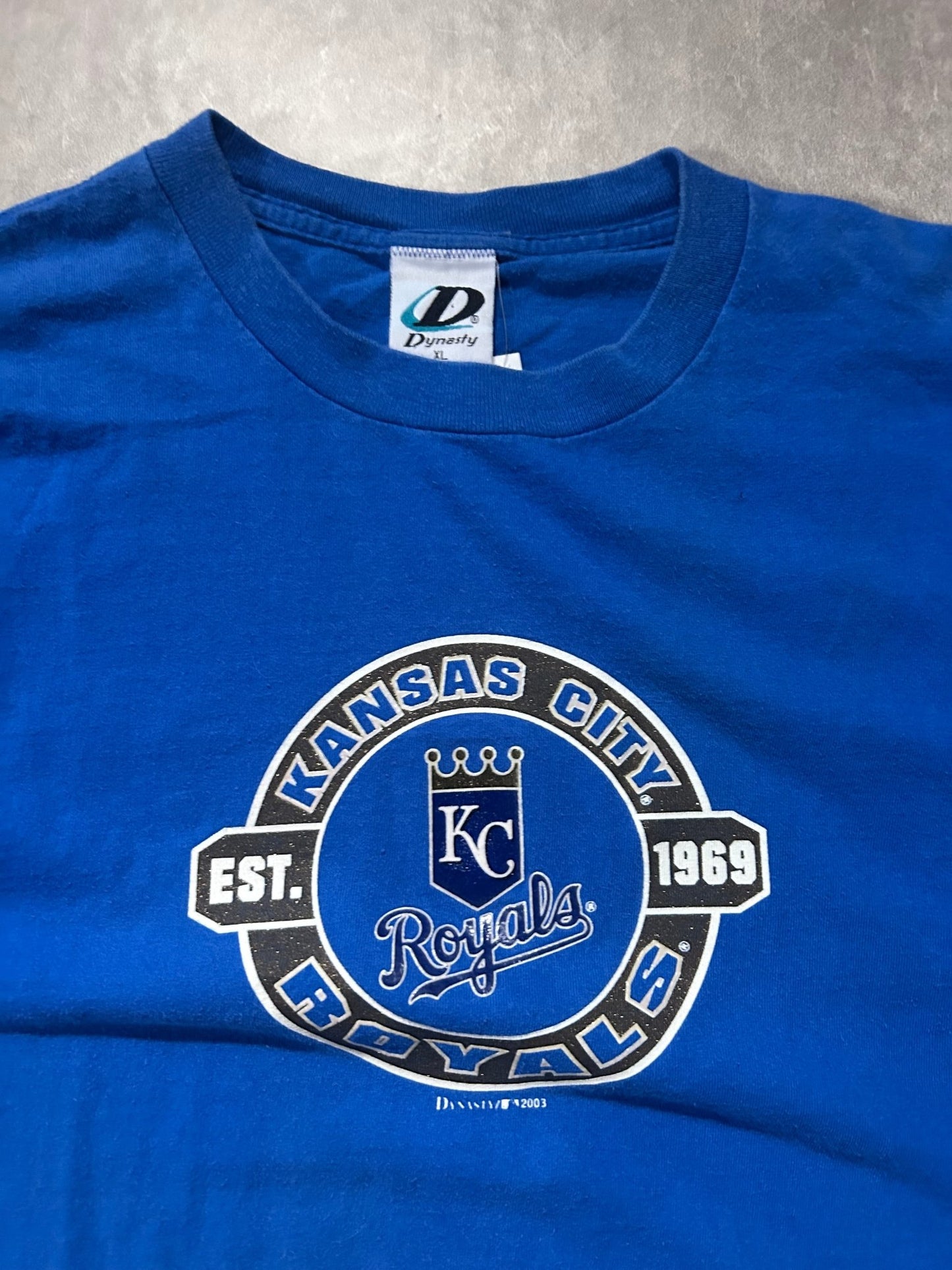 2000s Vintage Kansas City Royals Dynasty Blue T Shirt - XL - XL | Martin City Vintage