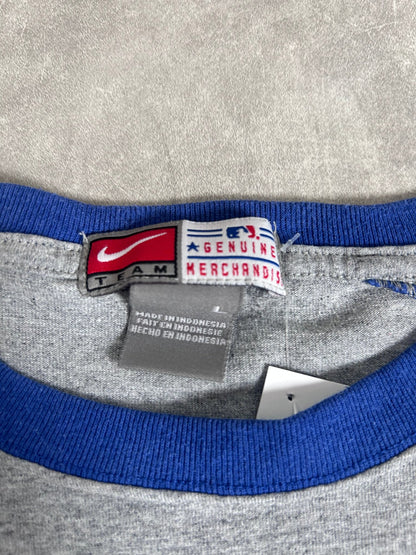 2000s vintage Kansas City Royals Logo Blue Sleeves Gray T Shirt - L - L | Martin City Vintage