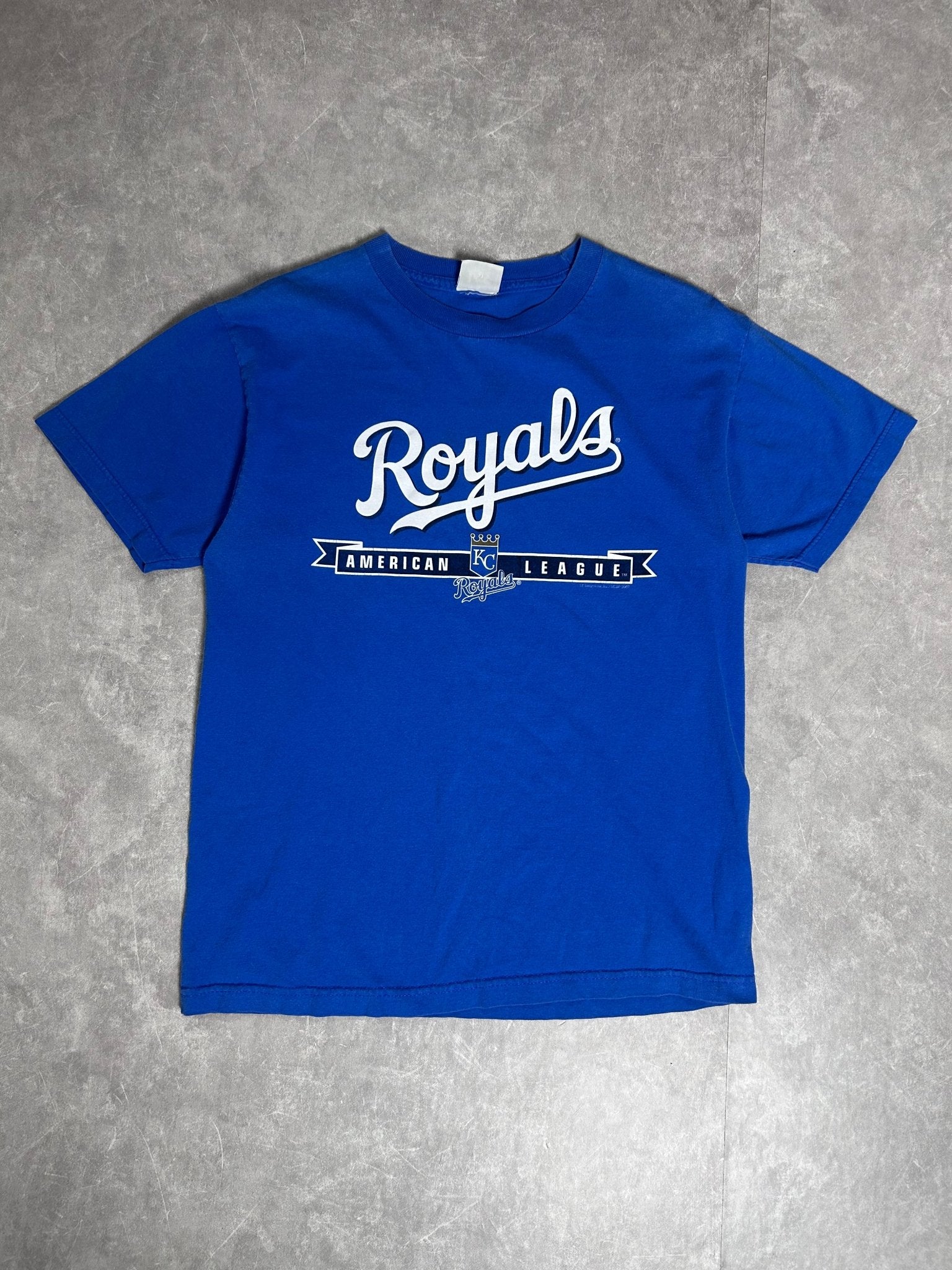 2007 Vintage Kansas City royals Script Lee Sports Blue T Shirt - L - L | Martin City Vintage