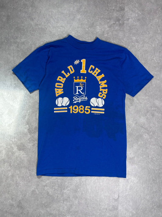 1985 Vintage Kansas City Royals World Series Champs Blue T Shirt Size M - M | Martin City Vintage