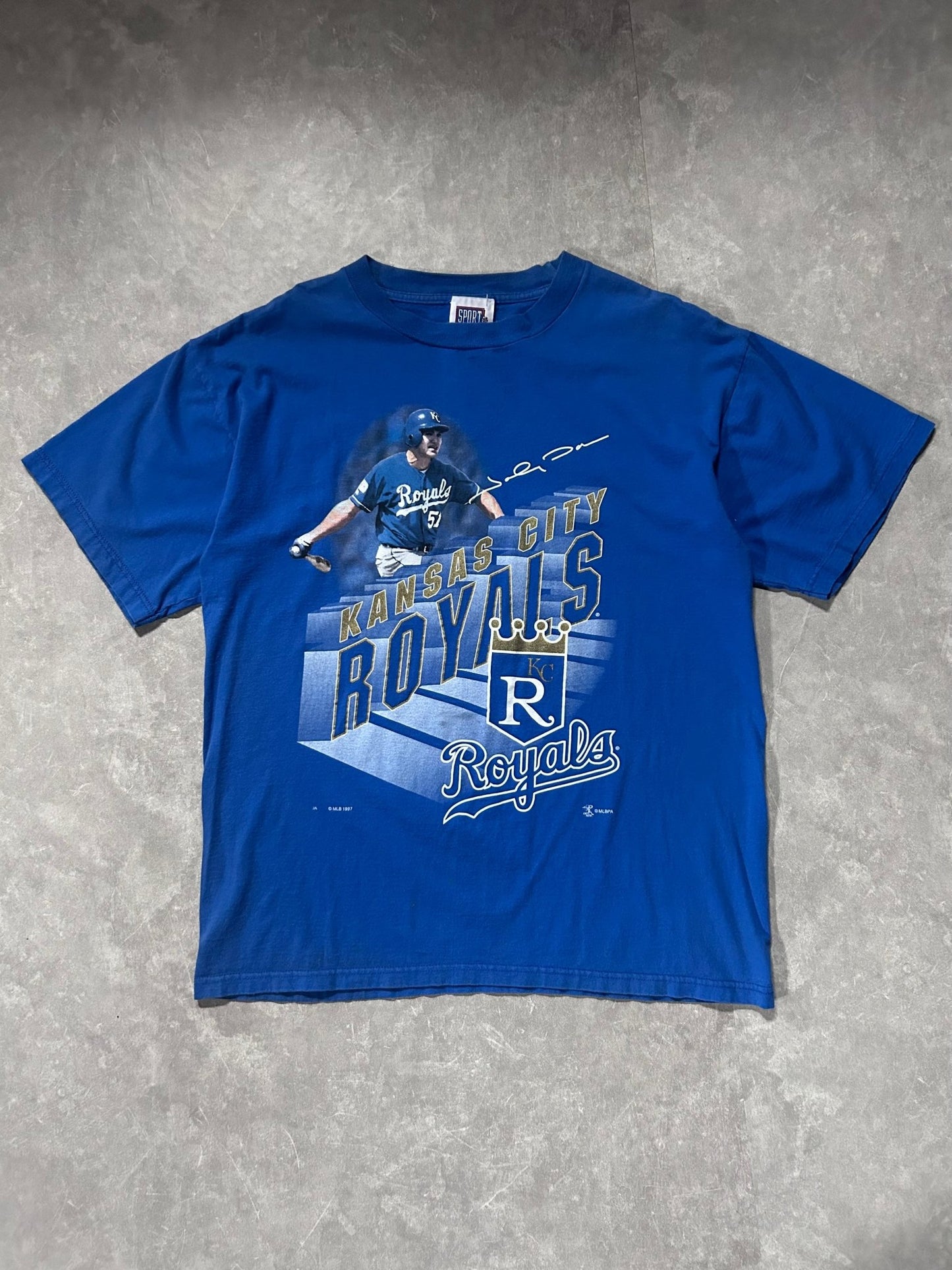 1997 Vintage Kansas City Royals Player Blue T Shirt - L - L | Martin City Vintage