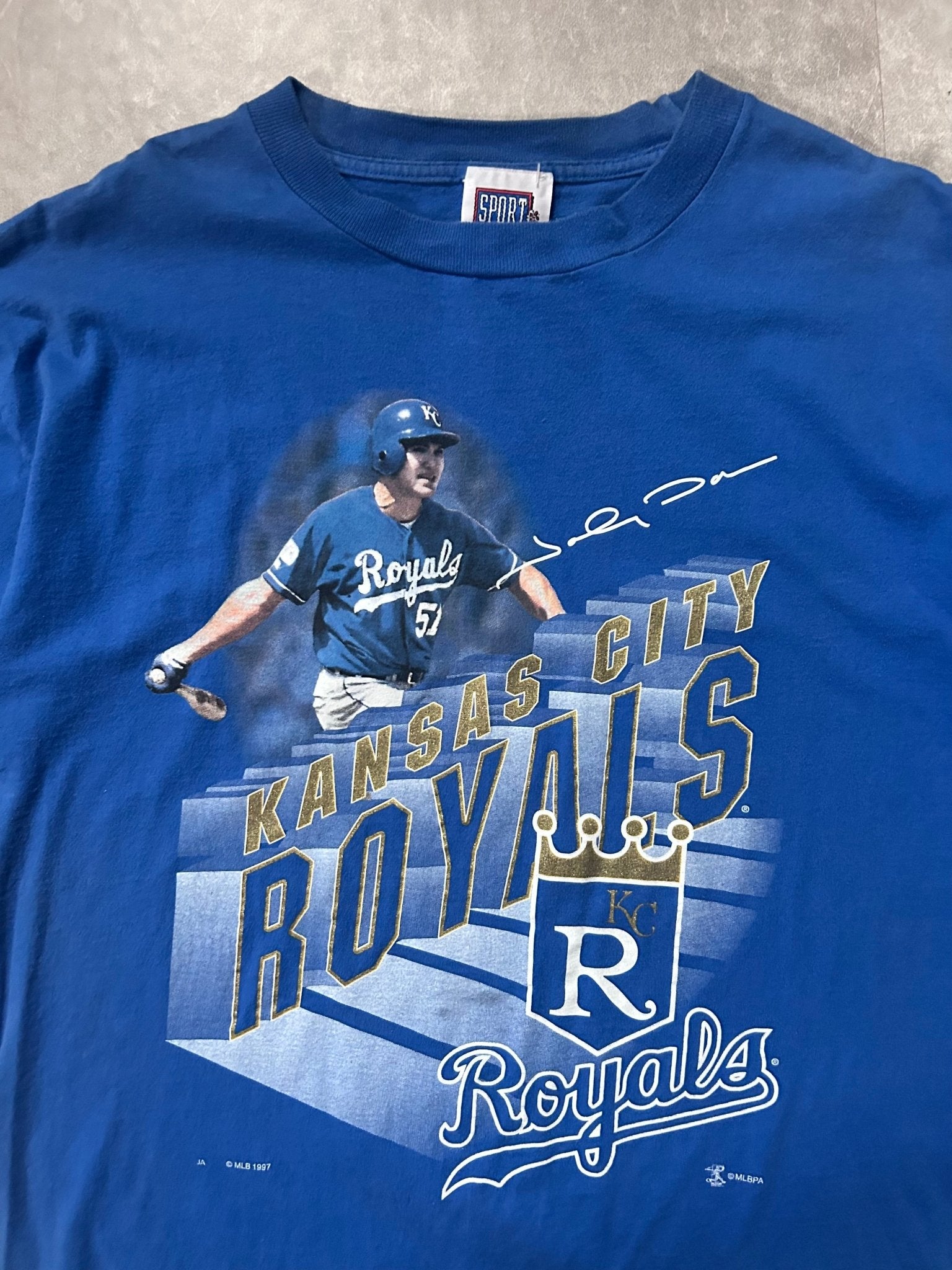 1997 Vintage Kansas City Royals Player Blue T Shirt - L - L | Martin City Vintage