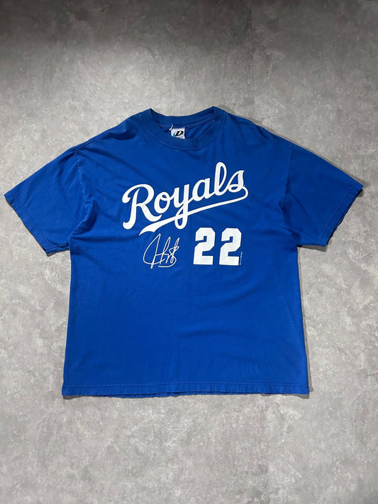 2004 Vintage Kansas City Royals Script Gonzalez Blue T Shirt - L - L | Martin City Vintage