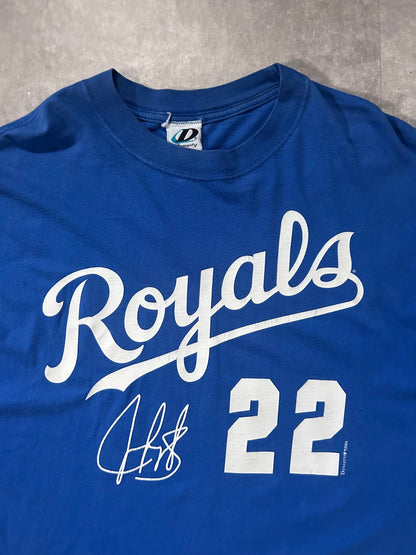 2004 Vintage Kansas City Royals Script Gonzalez Blue T Shirt - L - L | Martin City Vintage