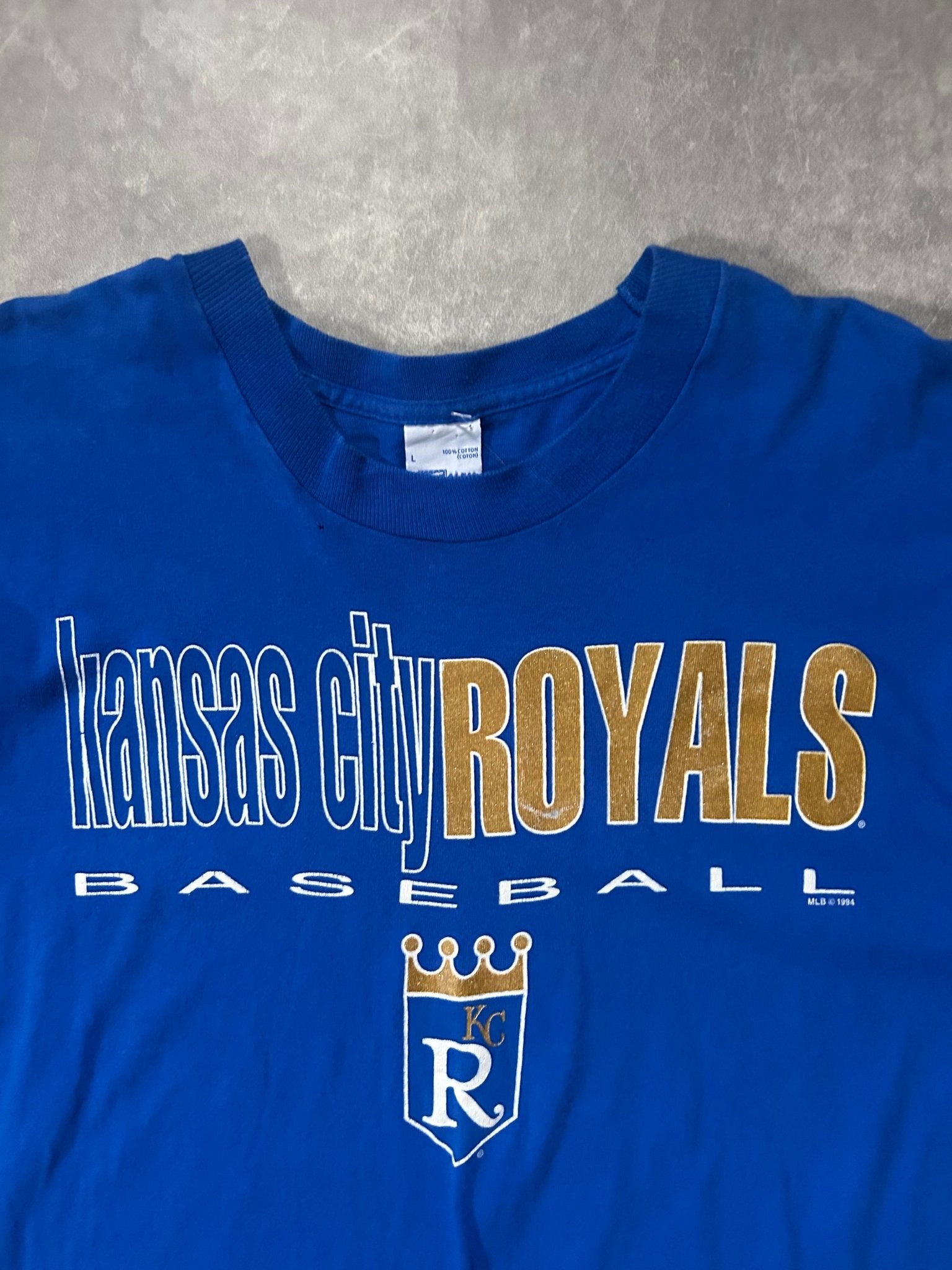 90s Vintage Kansas City Royals Salem Blue T Shirt - L - L | Martin City Vintage