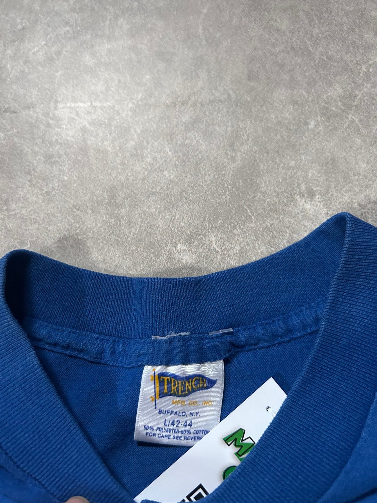 90s vintage Kansas City Royals Neon Print Blue T Shirt - L - L | Martin City Vintage