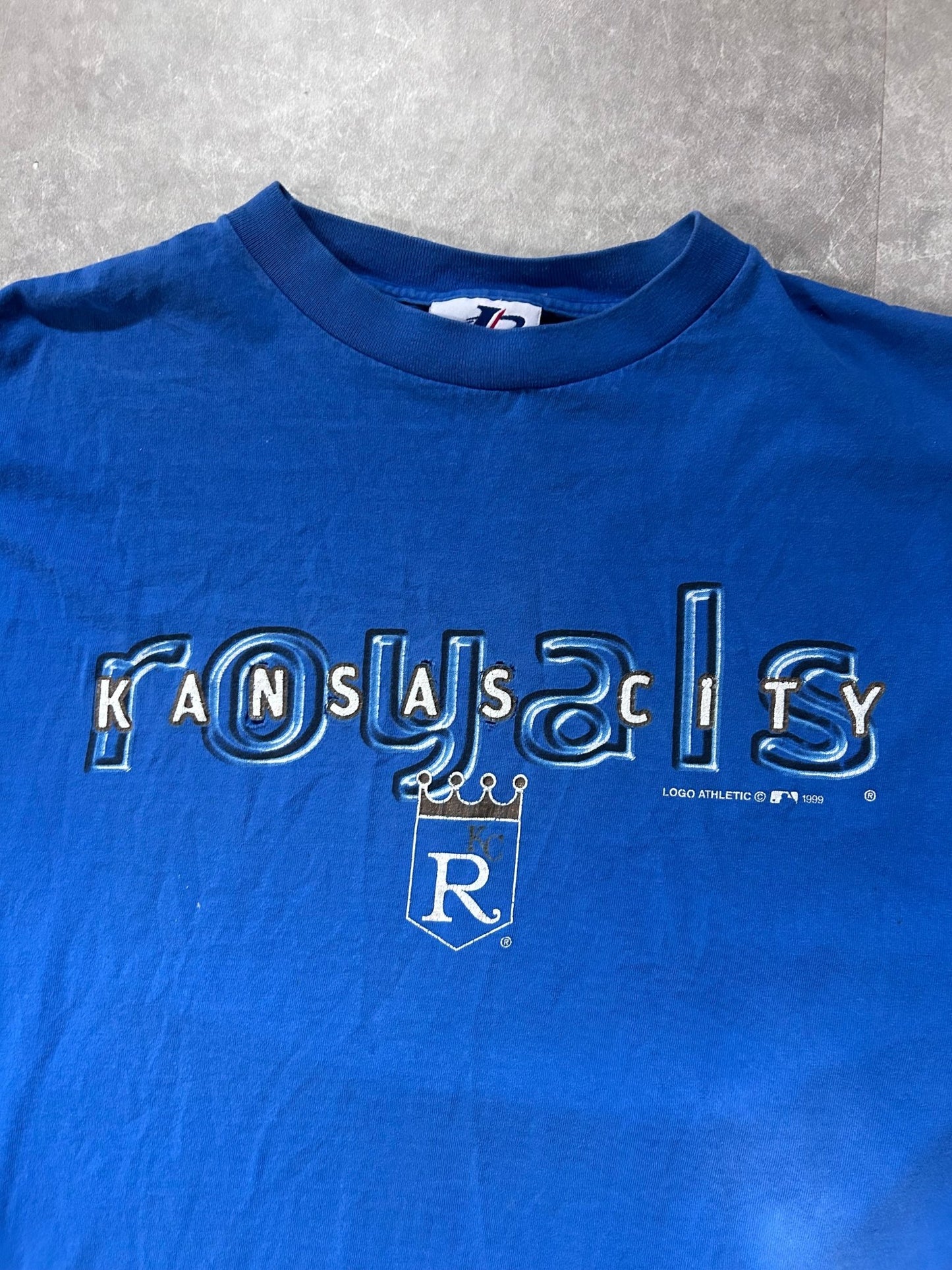 1999 Vintage Kansas City Royals Logo Athletic Blue T Shirt - L - L | Martin City Vintage