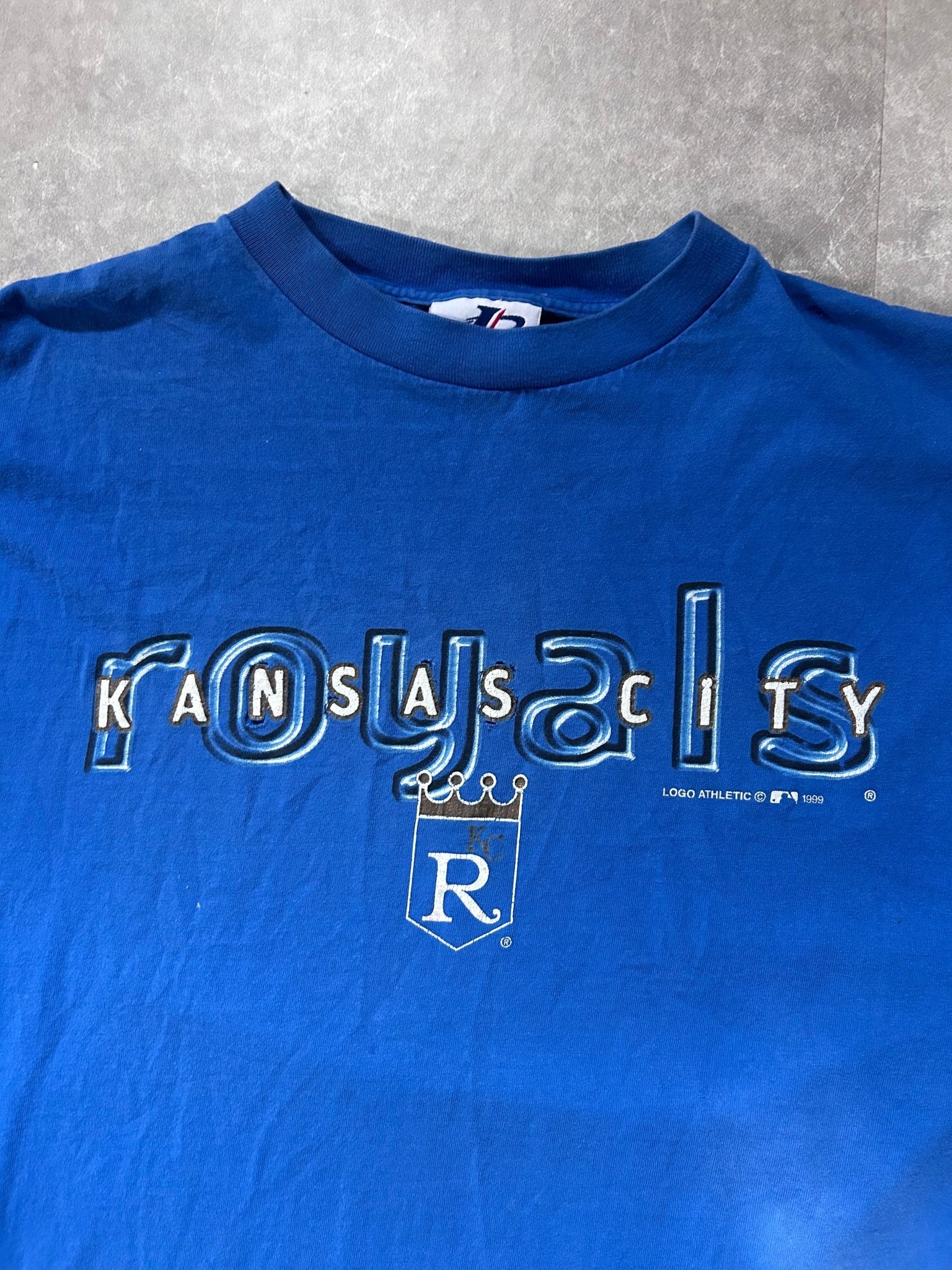 1999 Vintage Kansas City Royals Logo Athletic Blue T Shirt - L - L | Martin City Vintage