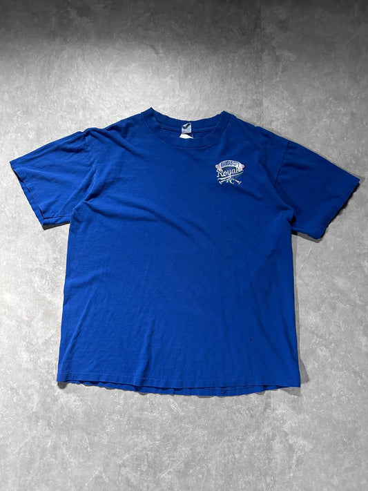 90s Vintage Kansas City Royals The Game Minimalist Embroidered Blue T Shirt - XL - XL | Martin City Vintage