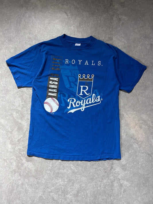 90s Vintage Kansas City Royals Logo 7 Blue T Shirt - L - L | Martin City Vintage