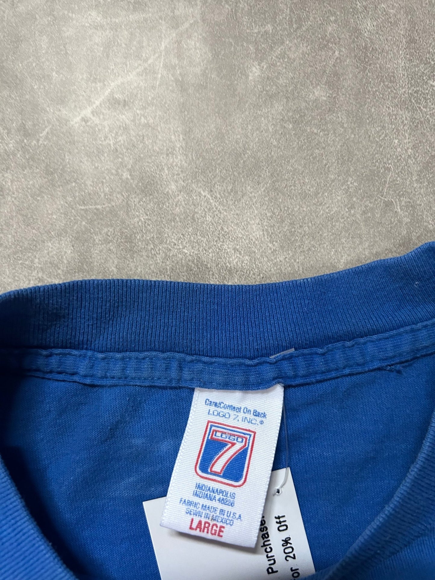 90s Vintage Kansas City Royals Logo 7 Blue T Shirt - L - L | Martin City Vintage