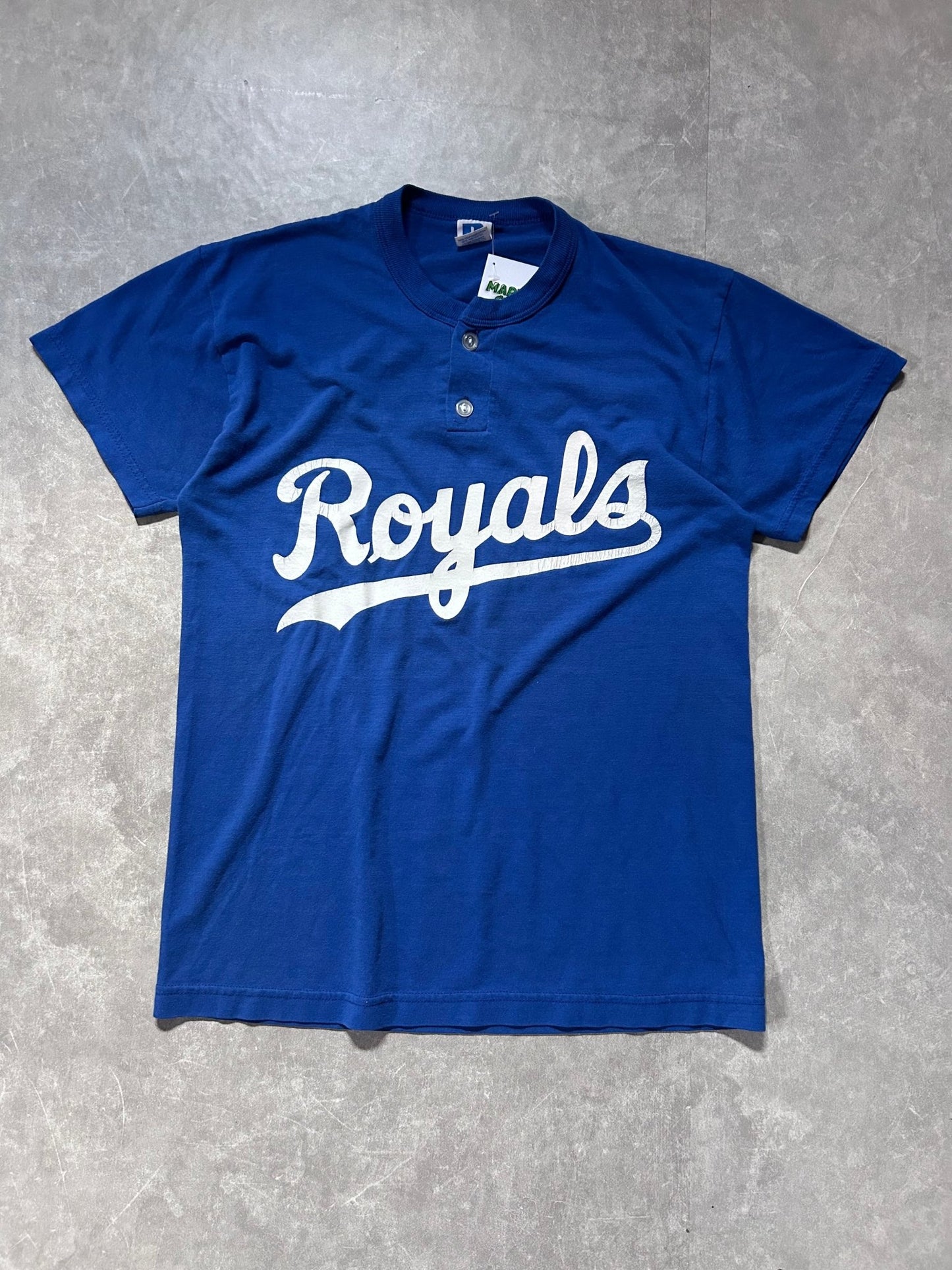 90s Vintage Kansas City Royals Script Button T Shirt - S - S | Martin City Vintage